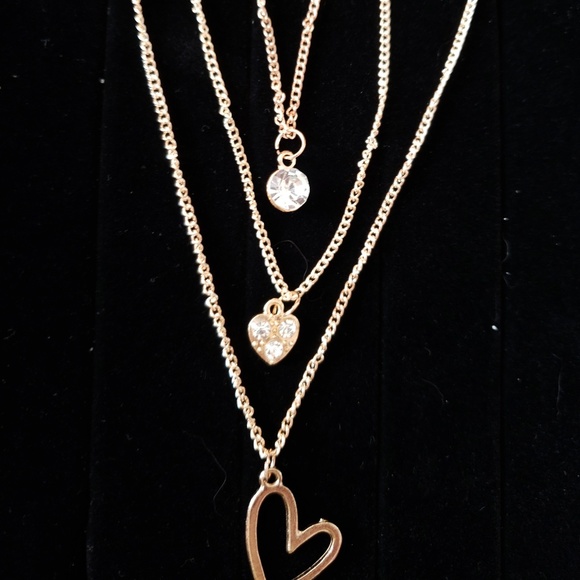 Gold tone Multi Strand Necklace - Picture 2 of 3